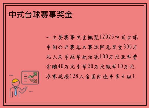 中式台球赛事奖金